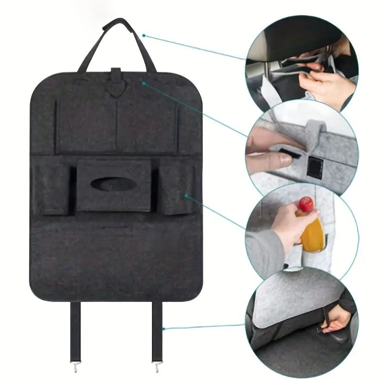 Organizador Trasero para Asiento de Auto con 6 Bolsillos