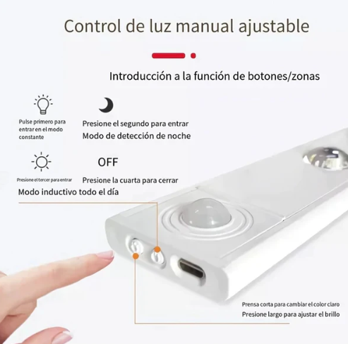 ¡PROMO 3X1! Barra Led con Sensor Movimiento de 20 cm